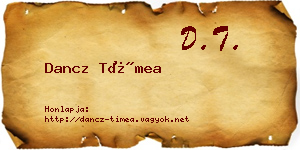 Dancz Tímea névjegykártya
