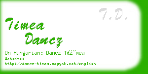 timea dancz business card